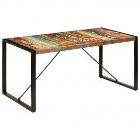 Masă de bucătărie, 160x80x75 cm, lemn masiv reciclat - Img 11