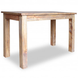 Masă de bucătărie din lemn masiv reciclat, 120 x 60 x 77 cm - Img 3