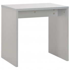 Masă de toaletă cu oglindă și taburet, gri, 104x45x131 cm - Img 8