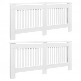 Mască de calorifer, 2 buc., alb, 172 cm, MDF - Img 2