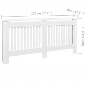 Mască pentru calorifer, MDF, 172 cm, alb - Img 4