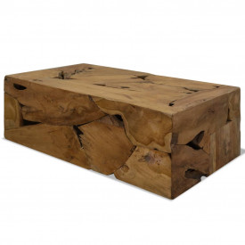 Măsuță de cafea, 90 x 50 x 35 cm, lemn de tec natural, maro