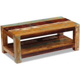 Măsuță de Cafea Lemn Solid Reciclat 90x45x35 cm - Img 4