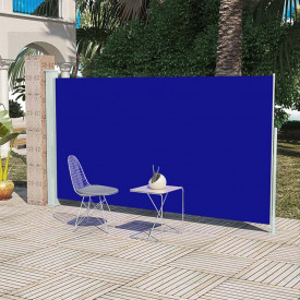 Panou separator glisant pentru terasă 160 x 300 cm, Albastru