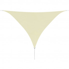 Parasolar din țesut oxford triunghiular 5x5x5m, Crem