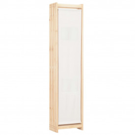 Paravan cameră, 6 panouri, crem, 240x170 x4 cm, material textil - Img 4