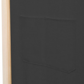 Paravan de cameră cu 4 panouri, gri, 160x170x4 cm, textil - Img 7
