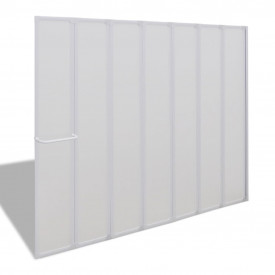 Paravan pliabil baie 7 panouri 140 x 168 cm cu suport de prosop - Img 3