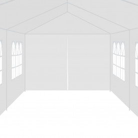 Pavilion de grădină 3 x 12 m, alb - Img 3