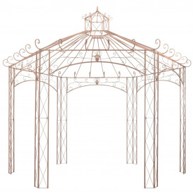 Pavilion de grădină, maro antic, 4 m, fier - Img 2