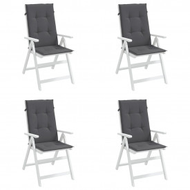 Perne pentru scaun de grădină, 4 buc, antracit, 120x50x3 cm - Img 2