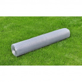 Plasă de gard din oțel galvanizat 1x10 m ochi pătrat grosime 0,75 mm