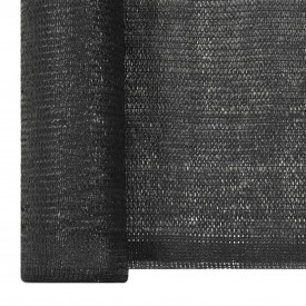 Plasă protecție vizuală, negru, 1,5 x 25 m, HDPE - Img 2