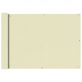 Prelată balcon din material textil oxford, 75 x 600 cm, bej