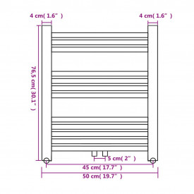 Radiator portprosop încălzire centrală baie, drept, 500 x 764 mm - Img 8