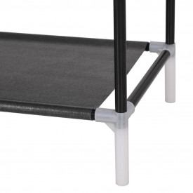 Raft încălțăminte 8 rafturi, Metal și textil nețesut, Negru - Img 6