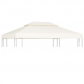 Rezervă Acoperiș marchiză 310 g / m² Alb crem 3x4 m