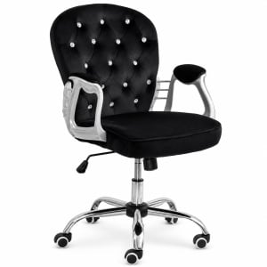 Scaun de birou OFF 437, ergonomic, catifea, roti gumate, glam, 100 kg - Img 3