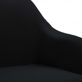 Scaun de sufragerie pivotant, negru, material textil - Img 6