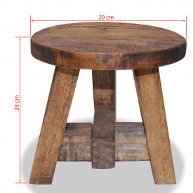 Scaun din lemn masiv reciclat 20x20x23 cm - Img 3