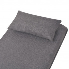 Scaun pivotant canapea extensibilă, gri închis, 60 x 75 x 80 cm - Img 9