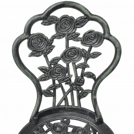 Scaune bistro , Aluminiu turnat, Verde, 2 buc 41x49x81,5 cm - Img 3