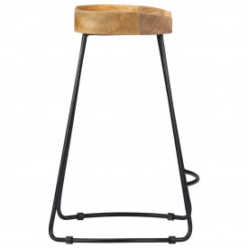 Scaune de bar Gavin, 2 buc., 45x40x62 cm, lemn masiv de mango - Img 5