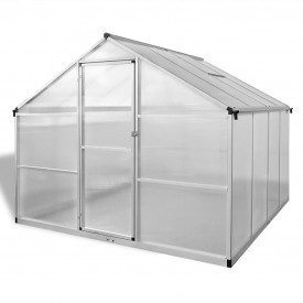 Seră din aluminiu ranforsat cu cadru la bază, 6,05 m² - Img 2