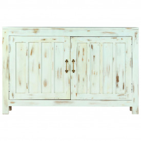 Servantă, albastru deschis, 110x35x70 cm, lemn masiv de mango - Img 2