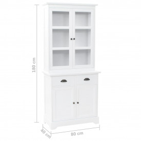 Servantă galeză cu 4 uși, MDF și lemn de pin, 80 x 40 x 180 cm - Img 10