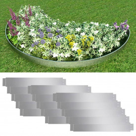 Set 15 separatoare flexibile pentru gazon, oțel galvanizat, 100 x 15cm - Img 1