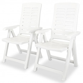 Set bistro de exterior, 3 piese, alb, 101 x 68 x 72 cm - Img 3