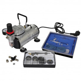Set compresor aerograf, 2 pistoale