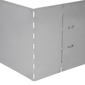 Set gard de gazon, 15 buc, oțel galvanizat, 100 x 20 cm - Img 5