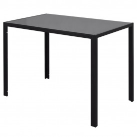 Set masă și scaune de bucătărie 7 piese, negru - Img 3