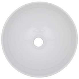 Set mobilier de baie, 2 piese, alb, ceramică - Img 2
