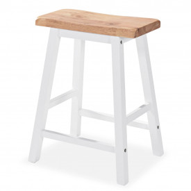 Set mobilier de bar, 3 piese, MDF, alb - Img 5