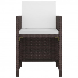 Set mobilier de exterior 31 piese, poliratan, maro - Img 4