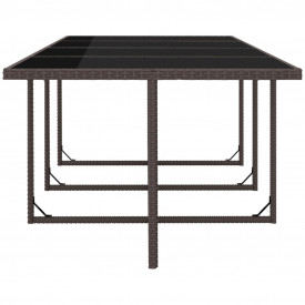 Set mobilier de exterior 37 piese, poliratan, maro - Img 6