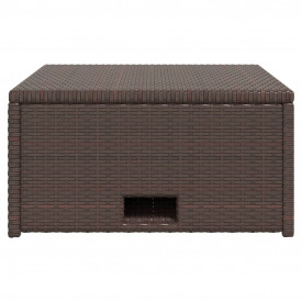 Set mobilier de grădină, 12 piese, poliratan, maro - Img 11