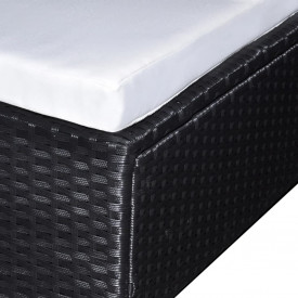 Set mobilier de grădină din poliratan 16 piese negru - Img 3