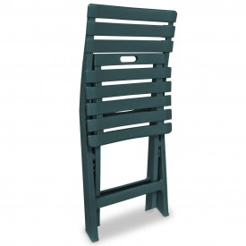 Set mobilier de grădină tip bistro, 3 piese, plastic verde - Img 6