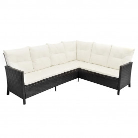 Set mobilier grădină pentru 8 pers., 14 piese poliratan negru - Img 6