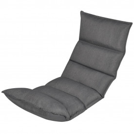 Șezlong de podea pliabil 50 x 130 cm, material textil, gri