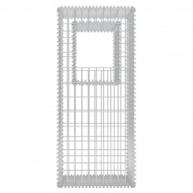 Stâlpi coș gabion/jardiniere din oțel, 2 buc., 50 x 50 x 120 cm - Img 5