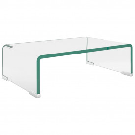 Stativ TV/monitor, sticlă transparentă, 40 x 25 x 11 cm - Img 2