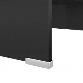 Stativ TV/Suport monitor, sticlă, 40 x 25 x 11 cm, negru - Img 5