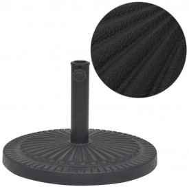 Suport umbrelă de soare, rășină, rotund, negru, 14 kg