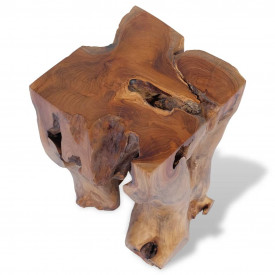 Taburet din lemn de tec solid 30 x 30 x 40 cm - Img 10
