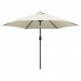 Umbrelă de soare cantilever cu LED 3 m, Alb Nisip - Img 2